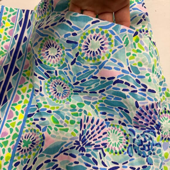 Lilly Pulitzer colorful skirt skort sz 10 zip up in back floral bright - Picture 12 of 14